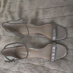 Coach star ankle strap sandals